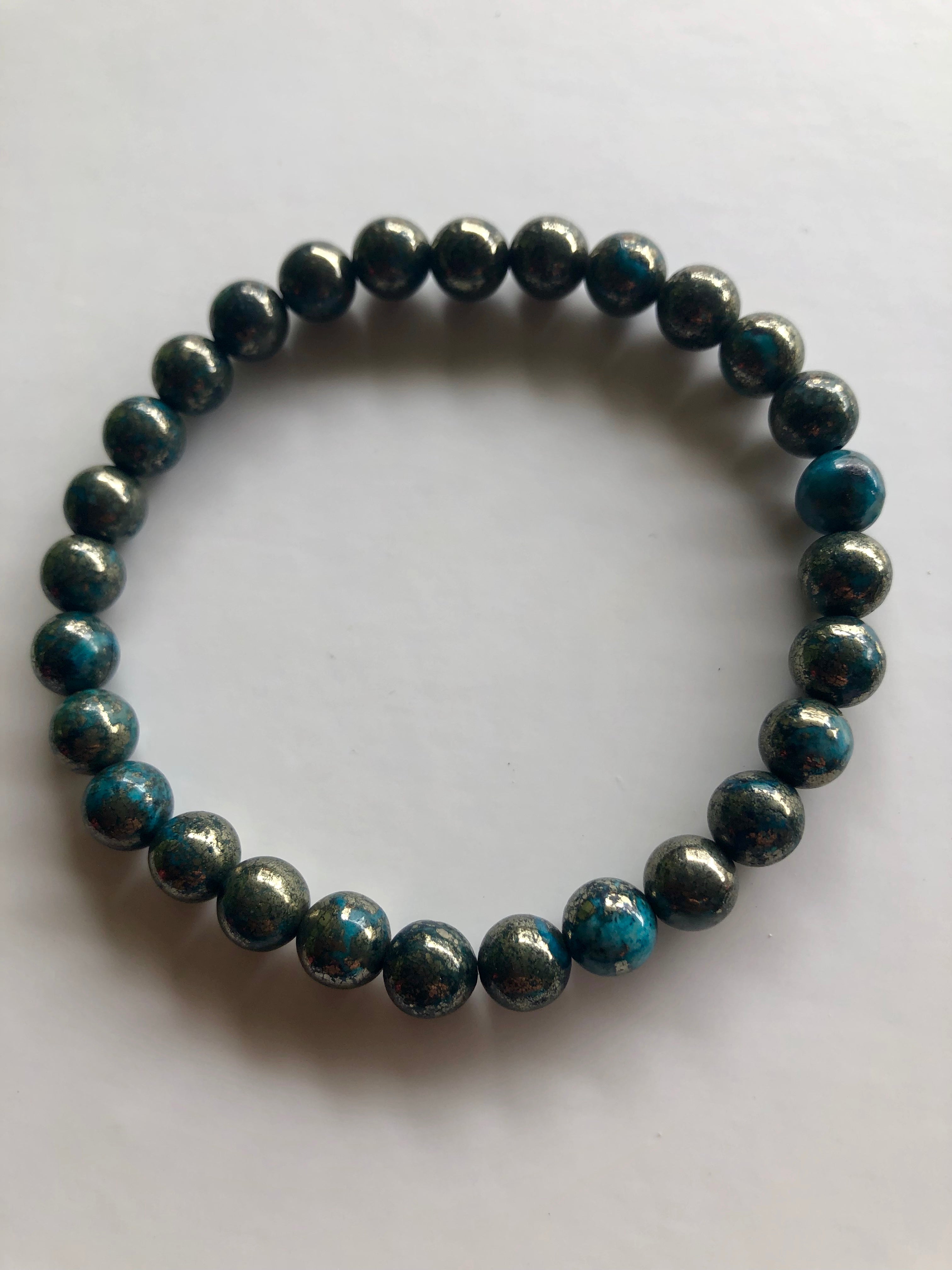 Stimulating Blue Pyrite Bracelets Unisex - Different sizes available