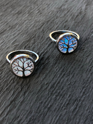 Tree of Life Fire Opal Rings