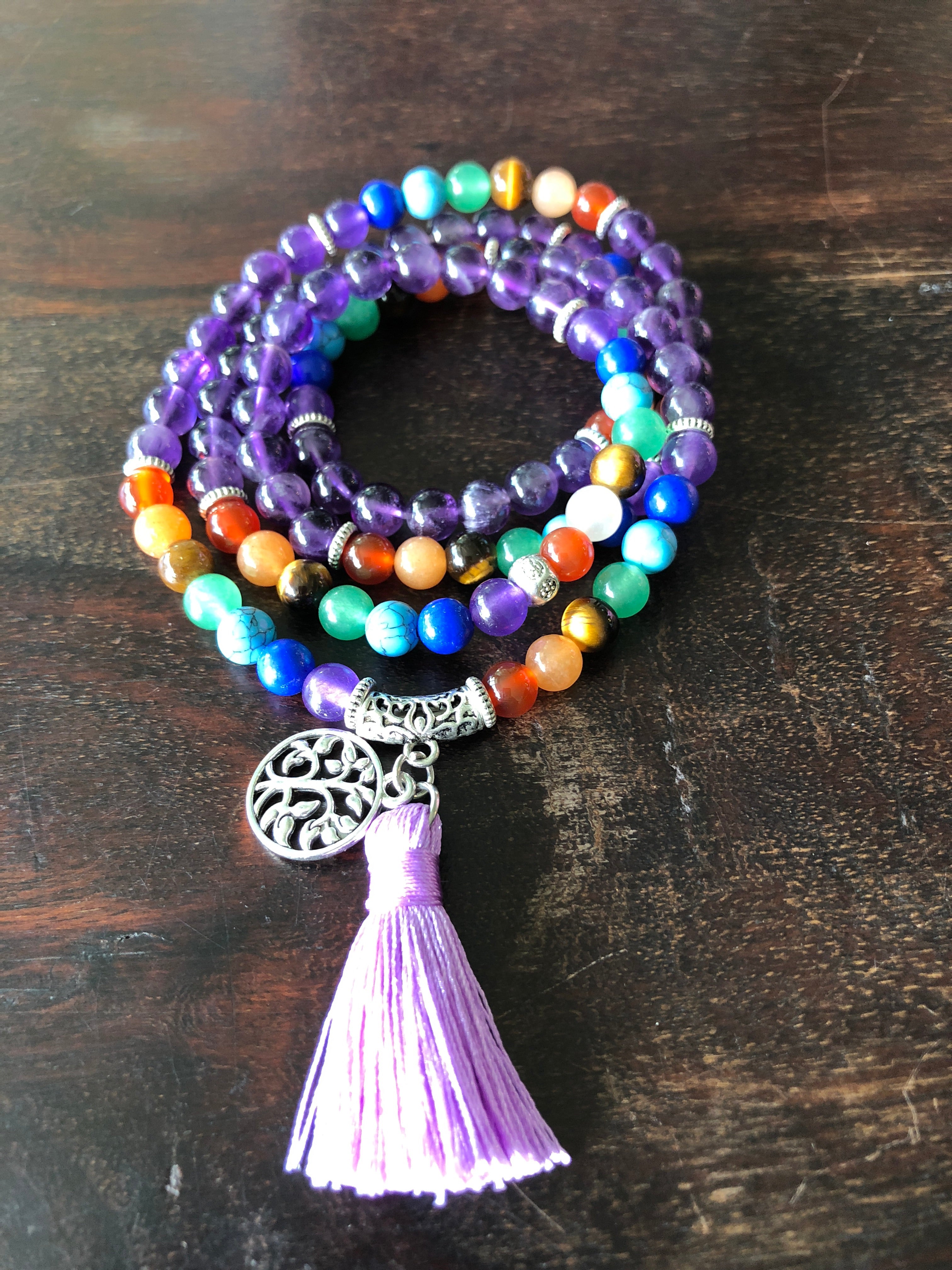 Mala 6mm - Love, Power and Luck option of Colors
