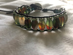 Real Stone - Onyx with Rhinestone Handmade Stone Bracelet