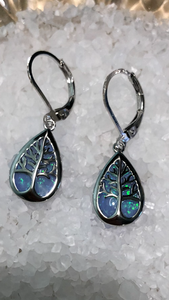 Fire Opal "Tree of Life"  Earrings