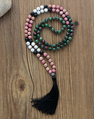 108 Stone - Knotted  Mala Necklace 8MM
