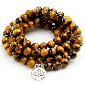 Bold Tiger Eye Stone - Bracelet Necklace