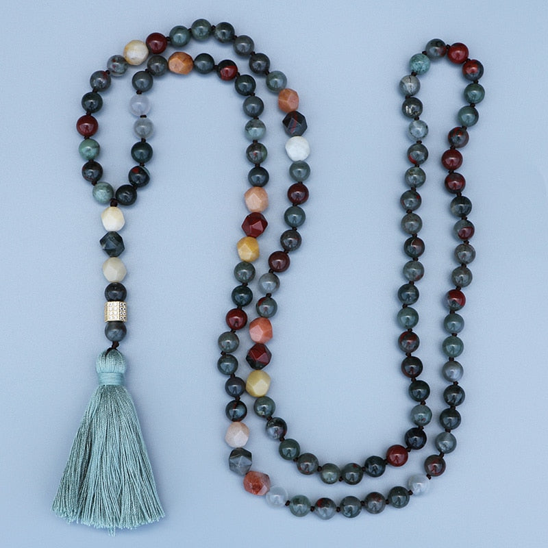 African Bloodstone Beads Necklace