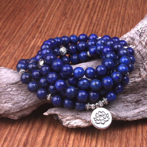Lapis lazuli beads with charm